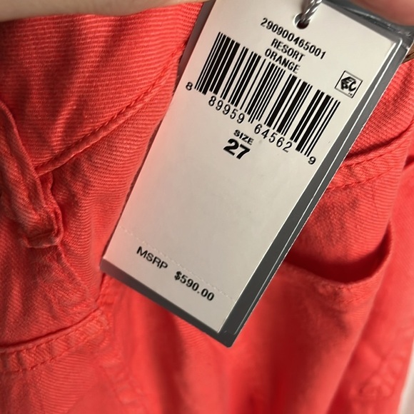 NWT Ralph Lauren Purple Label Resort Orange Linen Cotton 160 Slim Jean Pants 27 - Picture 5 of 12